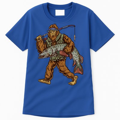 Muskie Fishing Tiger Musky Hunting Bigfoot Fisher Cool Gift Tall T-Shirt