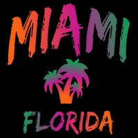 Miami Florida Text Print Classic 16 in Basic Backpack