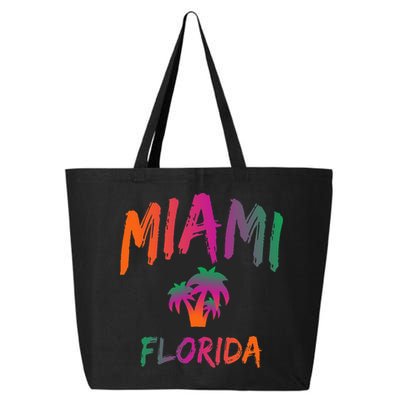 Miami Florida Text Print Classic 25L Jumbo Tote