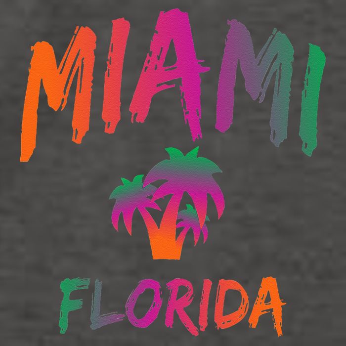 Miami Florida Text Print Classic Vector Backpack
