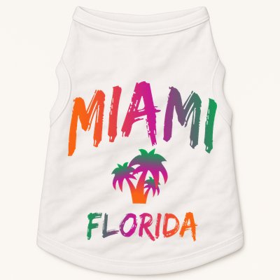 Miami Florida Text Print Classic Doggie Tank