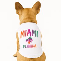 Miami Florida Text Print Classic Doggie Tank