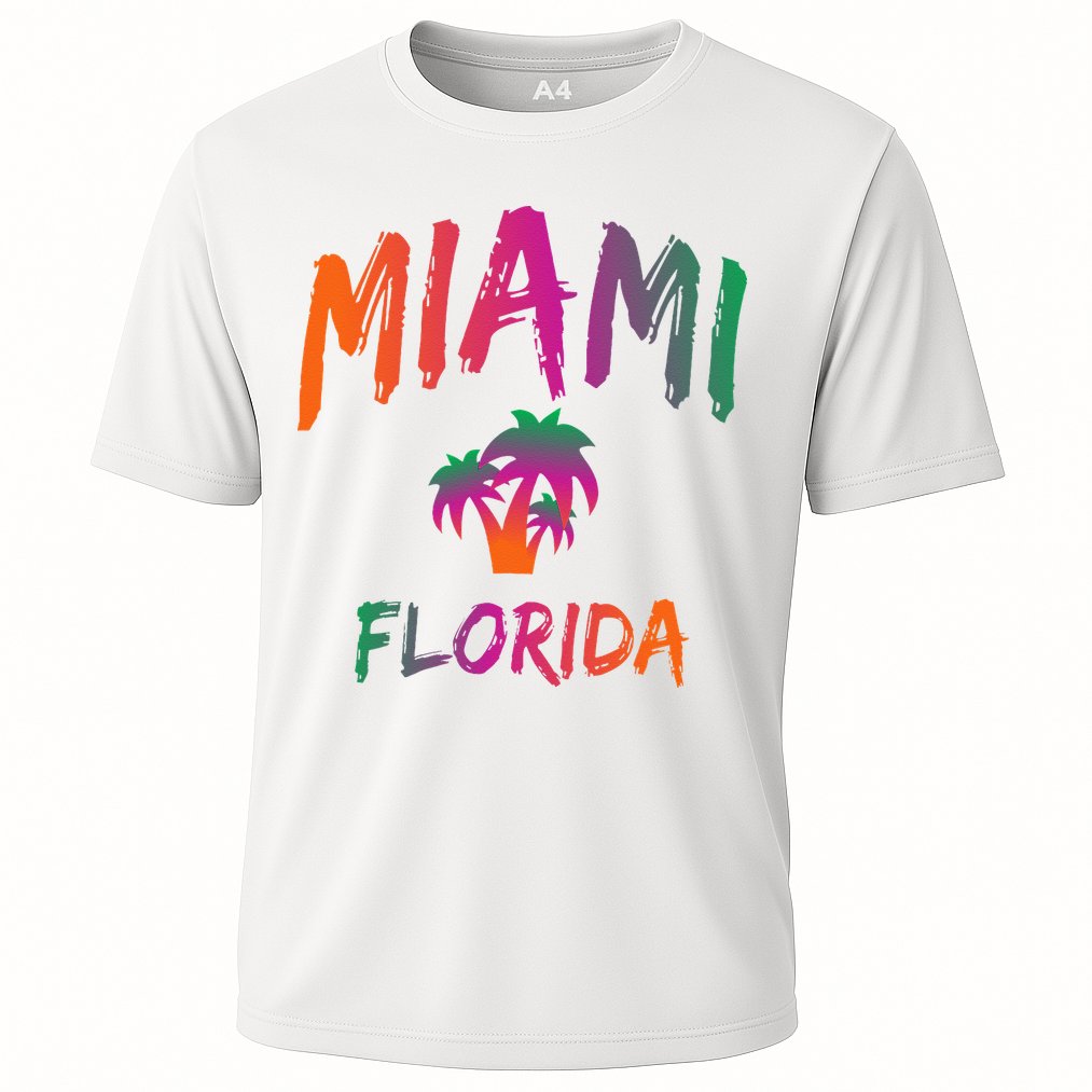 Miami Florida Text Print Classic Performance Shirt