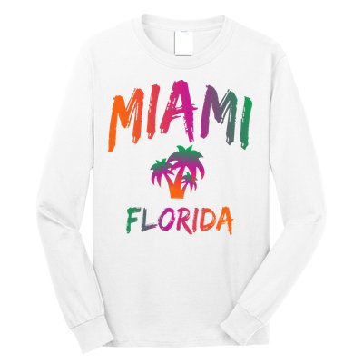 Miami Florida Text Print Classic Long Sleeve Shirt