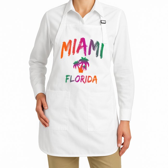 Miami Florida Text Print Classic Apron