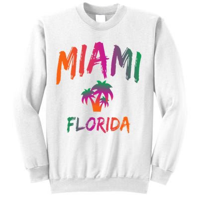 Miami Florida Text Print Classic Sweatshirt