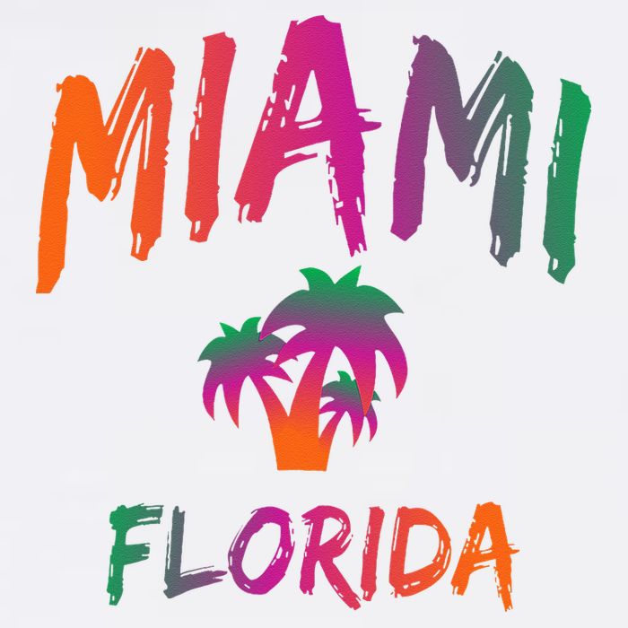 Miami Florida Text Print Classic Bucket Hat