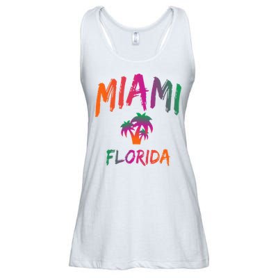 Miami Florida Text Print Classic Ladies Essential Flowy Tank