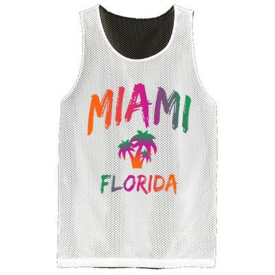 Miami Florida Text Print Classic Mesh Reversible Basketball Jersey Tank