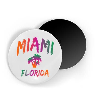 Miami Florida Text Print Classic Magnet