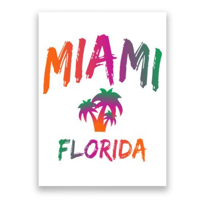 Miami Florida Text Print Classic Poster