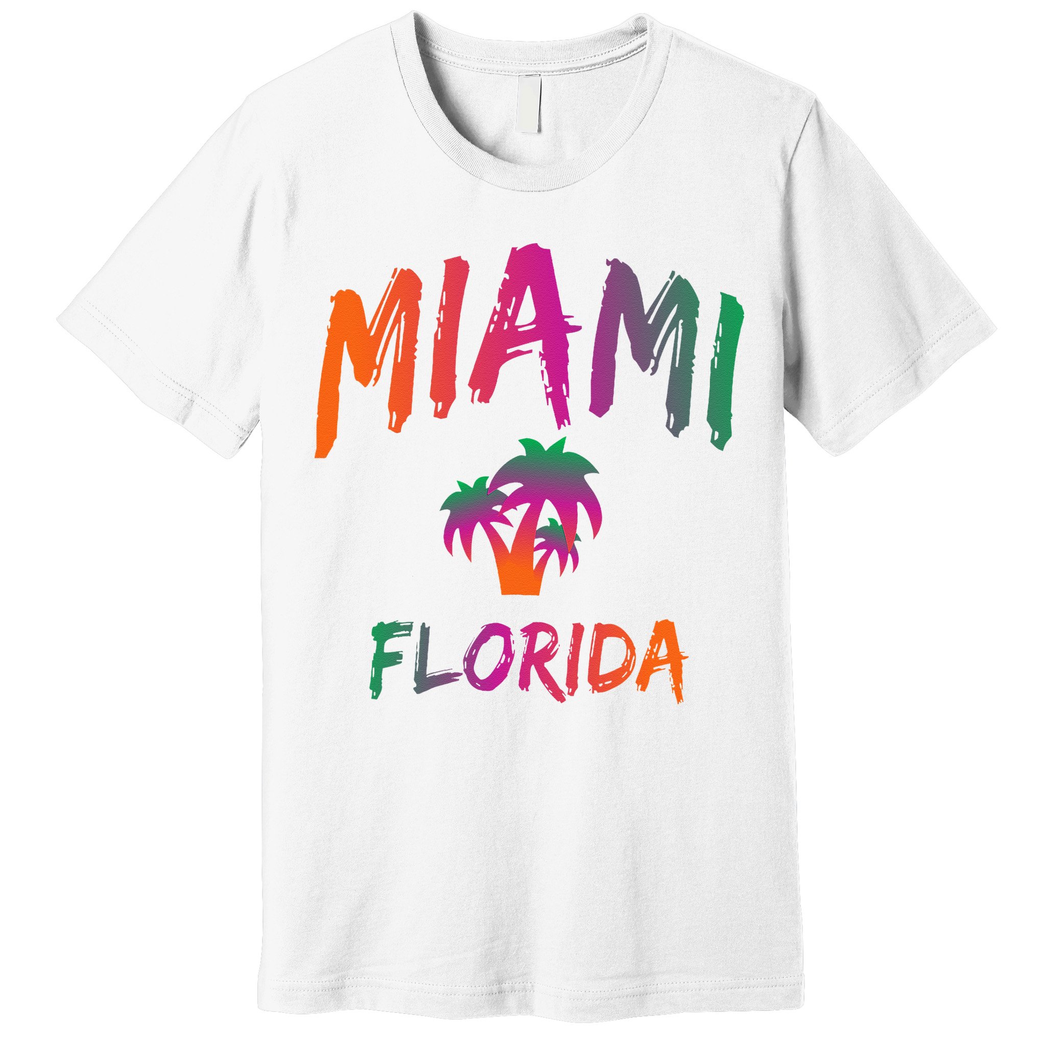 Miami Florida Text Print Classic Premium T-Shirt
