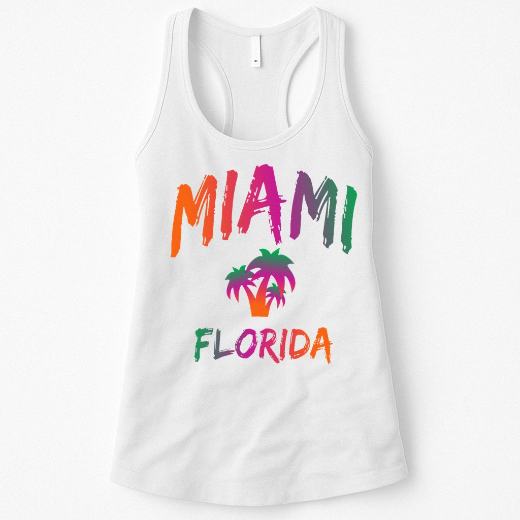 Miami Florida Text Print Classic Womens Tank Top