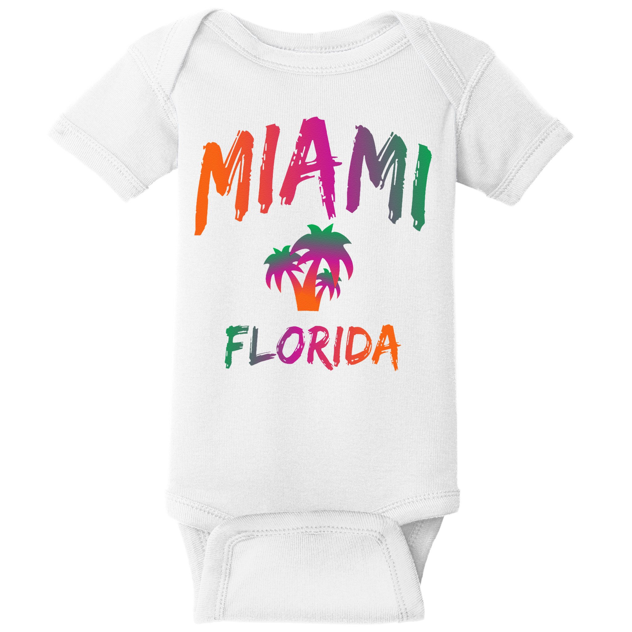 Miami Florida Text Print Classic Baby Bodysuit