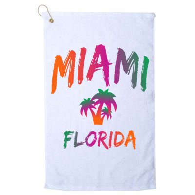 Miami Florida Text Print Classic Golf Towel