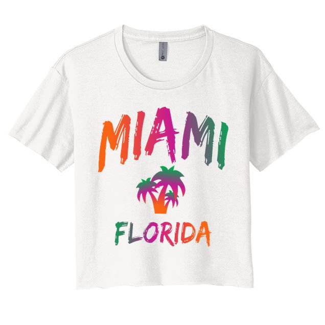 Miami Florida Text Print Classic Crop Top
