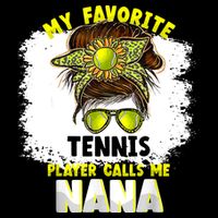 My Favorite Tennis Player Calls Me Nana Funny Tennis 16 in Basic Backpack