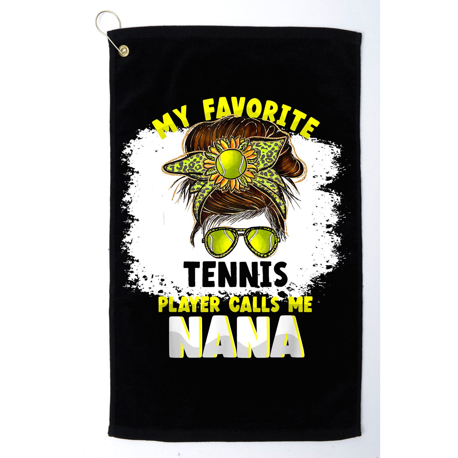 My Favorite Tennis Player Calls Me Nana Funny Tennis Golf Towel