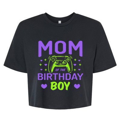 Mom Fo The Birthday Level Up For Lover Video Games Bella+Canvas Jersey Crop Tee