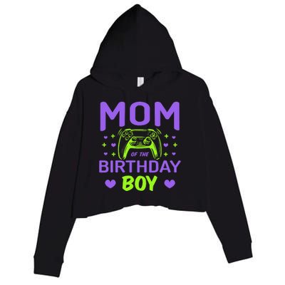 Mom Fo The Birthday Level Up For Lover Video Games Crop Fleece Hoodie