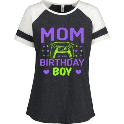 Mom Fo The Birthday Level Up For Lover Video Games Enza Ladies Jersey Colorblock Tee