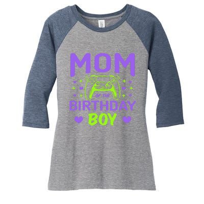 Mom Fo The Birthday Level Up For Lover Video Games Women's Tri-Blend 3/4-Sleeve Raglan Shirt