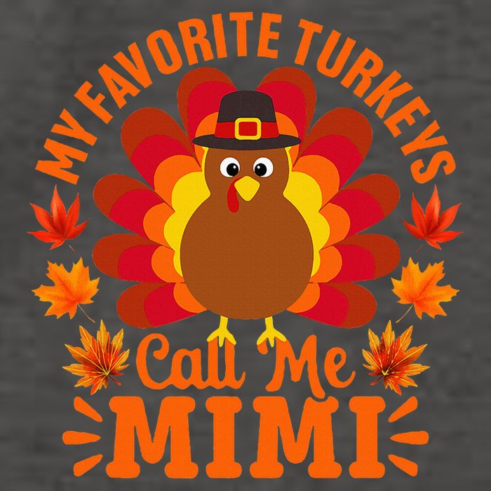 My Favorite Turkeys Call Me Mimi Funny Thanksgiving Vector Backpack