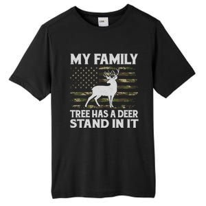 My Family Tree Has A Deer Stand In It Hunting Deer Hunting Tall Fusion ChromaSoft Performance T-Shirt