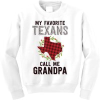 My Favorite Texans Call Me Grandpa Texas Family Christmas Kids Sweatshirt