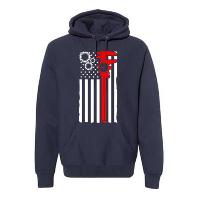 Machinist Flag Tools CNC Machine Operator Machining Premium Hoodie