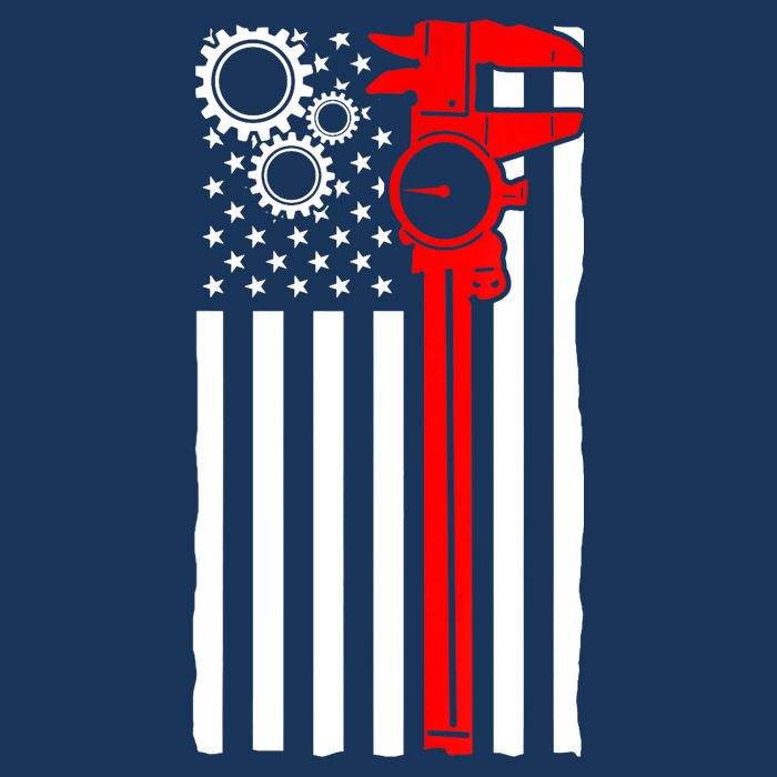 Machinist Flag Tools CNC Machine Operator Machining 16 in Basic Backpack
