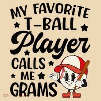 My Favorite Tball Player Calls Me Grams Cute Zip Tote Bag
