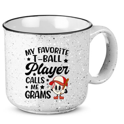 My Favorite Tball Player Calls Me Grams Cute 15oz Campfire Ceramic Mug