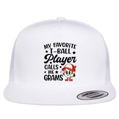 My Favorite Tball Player Calls Me Grams Cute Flatbill Hat