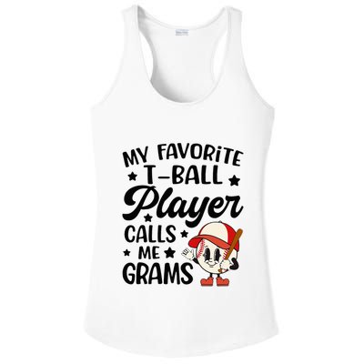 My Favorite Tball Player Calls Me Grams Cute Ladies PosiCharge Competitor Racerback Tank