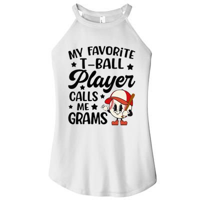 My Favorite Tball Player Calls Me Grams Cute Women's Perfect Tri Rocker Tank