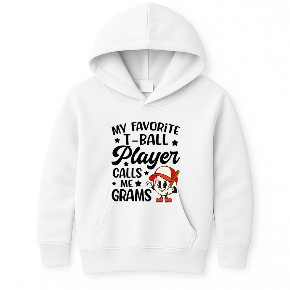 My Favorite Tball Player Calls Me Grams Cute Kids Hoodie