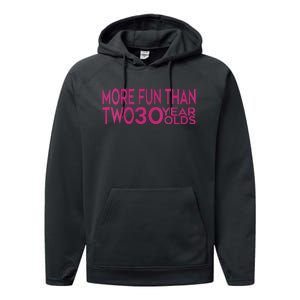 More Fun Than Two 30 Year Olds Woman's 60th Birthday Performance Fleece Hoodie