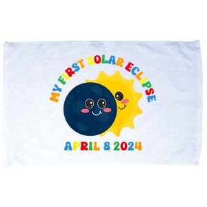 My First Total Solar Eclipse April 8th Eclipse Microfiber Hand Towel