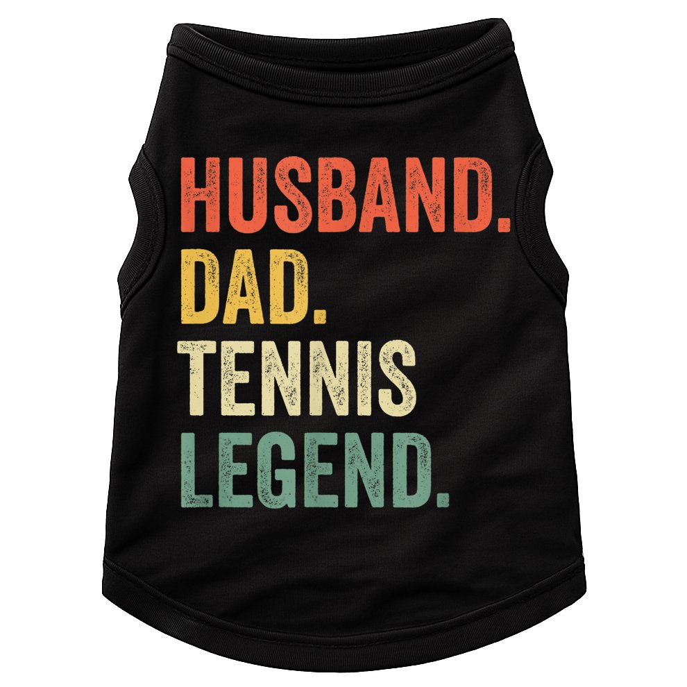 Mens Funny Tennis Player Husband Dad Tennis Legend Vintage TShirt Doggie Tank