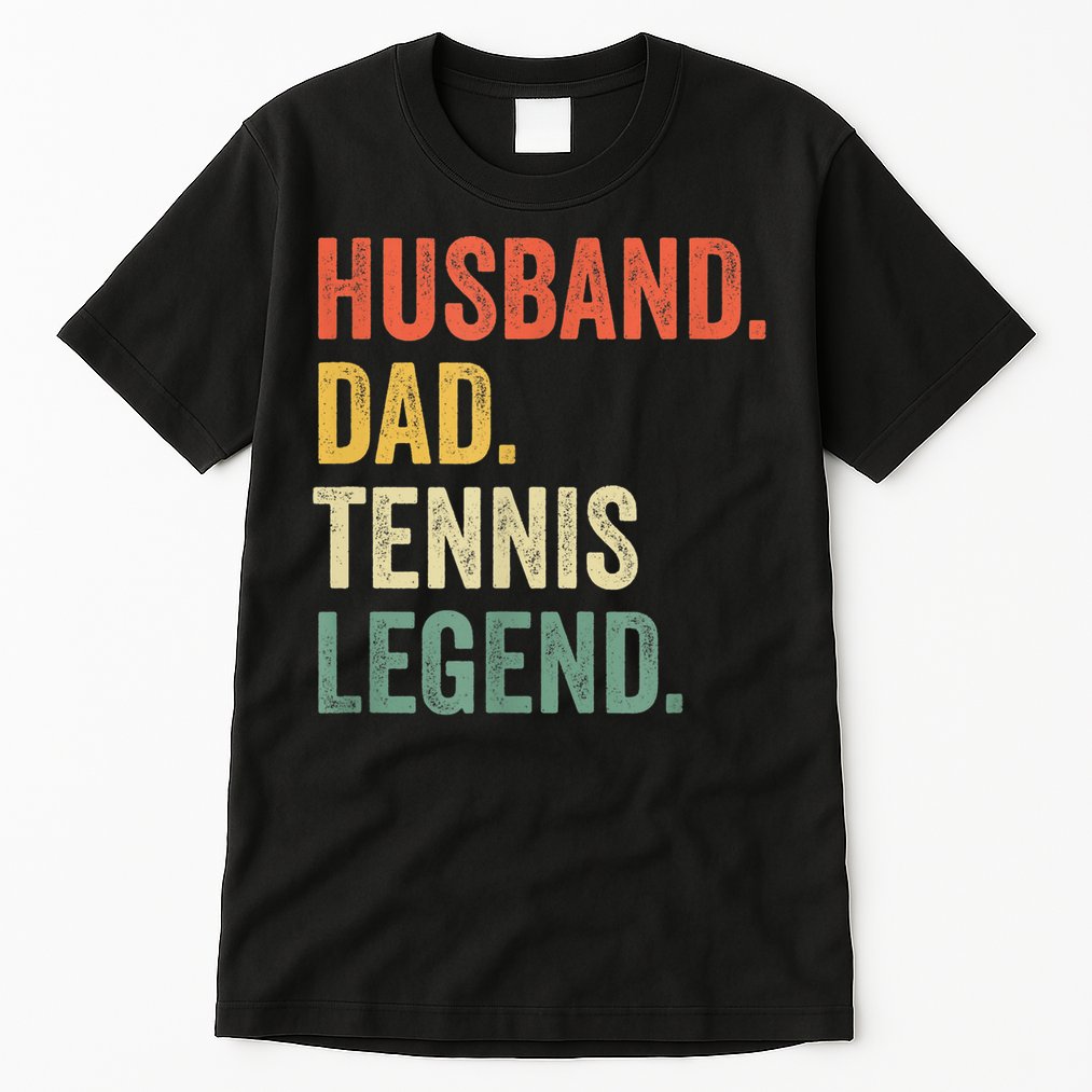 Mens Funny Tennis Player Husband Dad Tennis Legend Vintage TShirt Tall T-Shirt