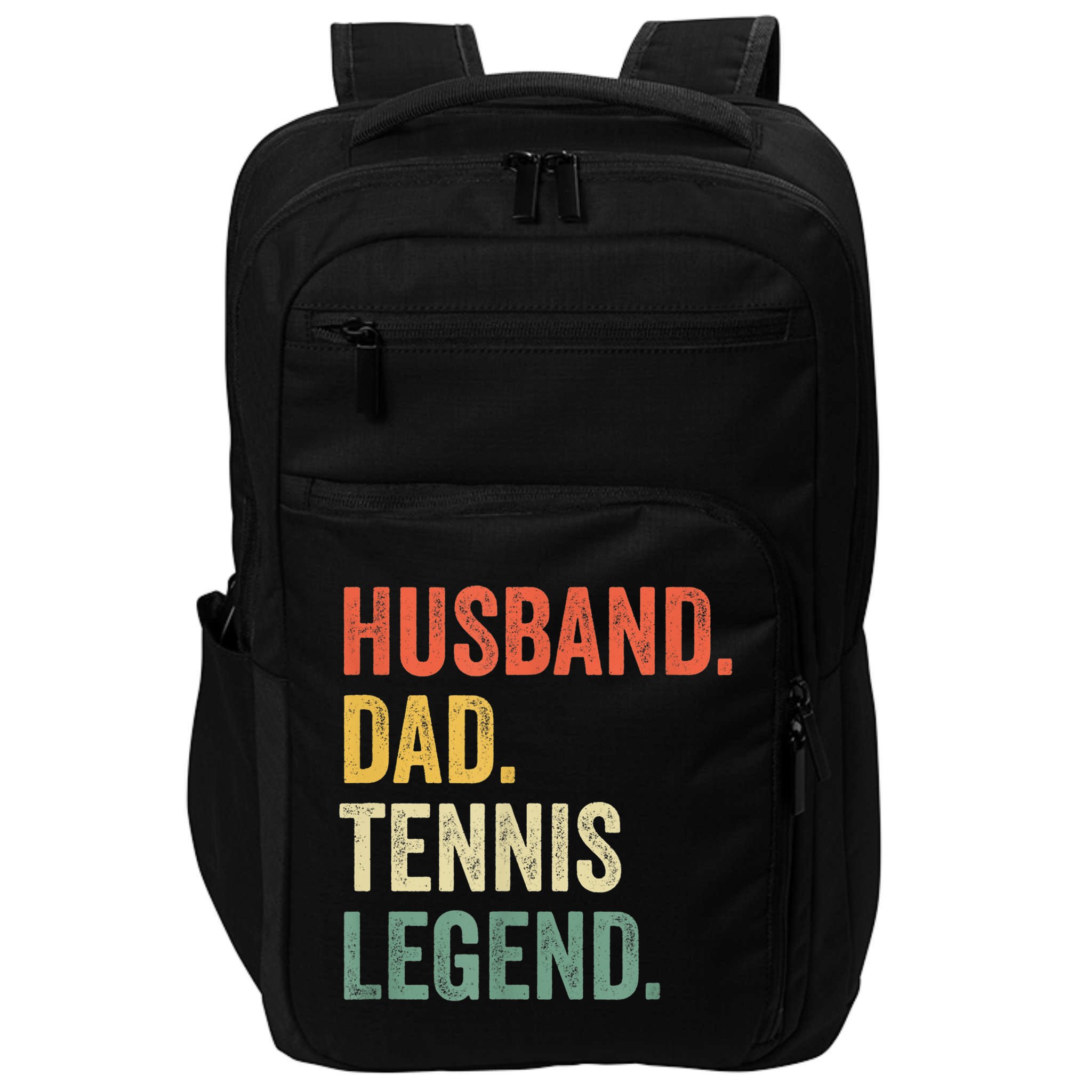 Mens Funny Tennis Player Husband Dad Tennis Legend Vintage TShirt Impact Tech Backpack