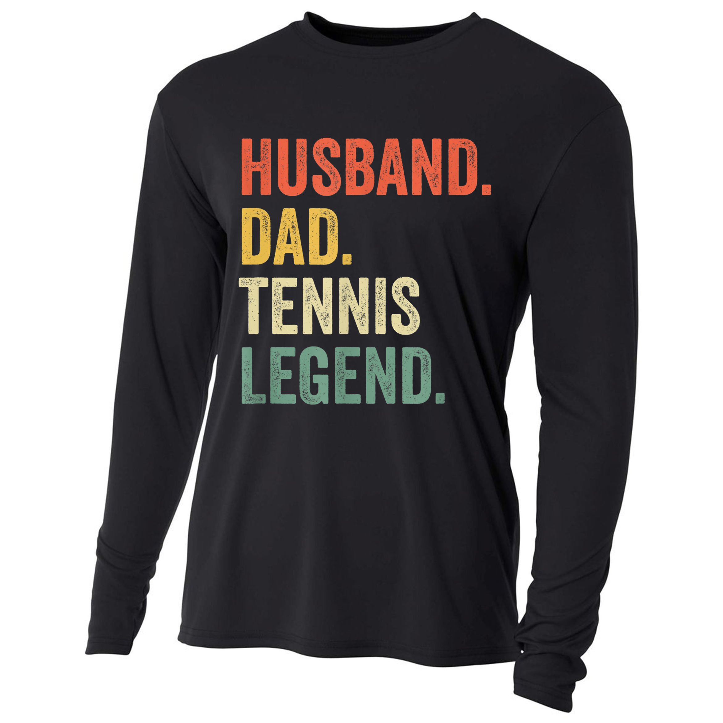 Mens Funny Tennis Player Husband Dad Tennis Legend Vintage TShirt Cooling Performance Long Sleeve Crew