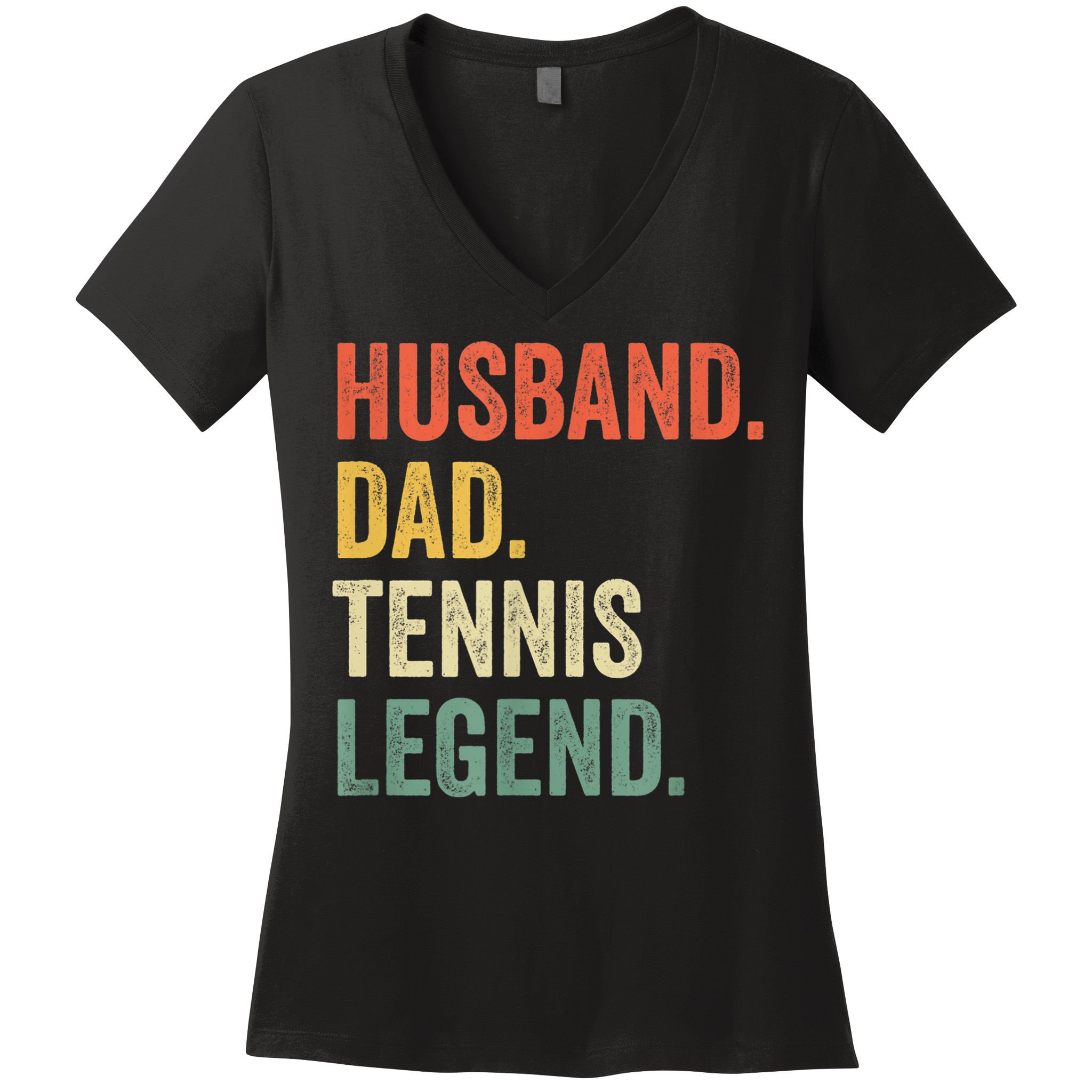 Mens Funny Tennis Player Husband Dad Tennis Legend Vintage TShirt Women's V-Neck T-Shirt