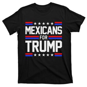 Mexicans For Trump 2024 Mexico Usa Friendship Flag President T-Shirt