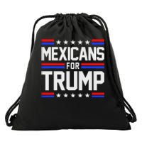 Mexicans For Trump 2024 Mexico Usa Friendship Flag President Drawstring Bag