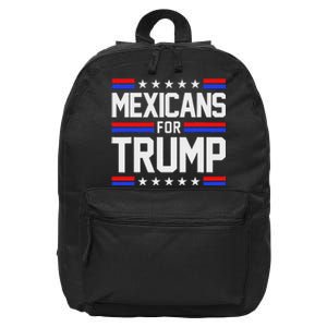 Mexicans For Trump 2024 Mexico Usa Friendship Flag President 16 in Basic Backpack