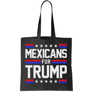 Mexicans For Trump 2024 Mexico Usa Friendship Flag President Tote Bag