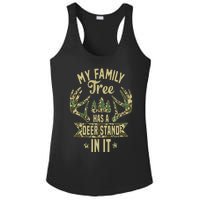 My Family Tree Has A Deer Stand In It Camo Hunting Vintage Ladies PosiCharge Competitor Racerback Tank