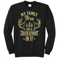 My Family Tree Has A Deer Stand In It Camo Hunting Vintage Tall Sweatshirt